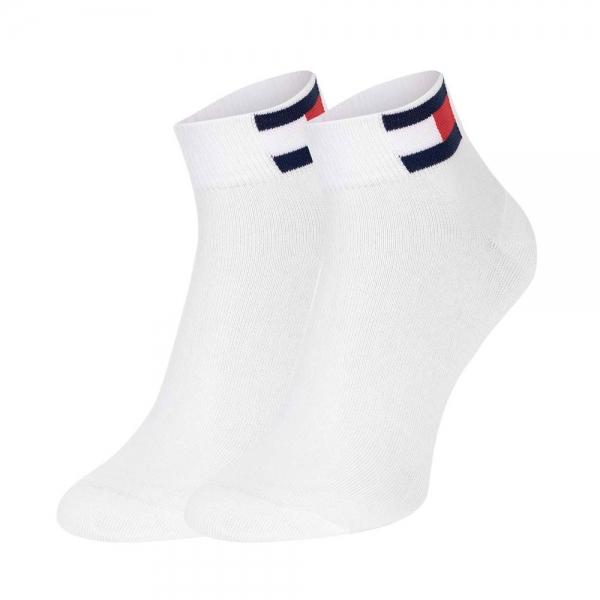 Tommy Hilfiger  Abbigliamento sportivo Bianco - CONFEZIONE DA 2 CALZINI CON BANDIERA QUARTI - 39-42 - Ref.