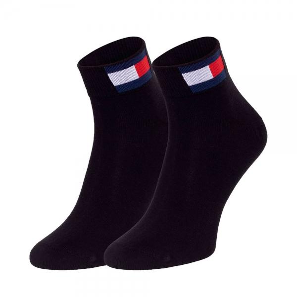 Tommy Hilfiger  Abbigliamento sportivo Nero - CONFEZIONE DA 2 CALZINI CON BANDIERA QUARTI - 35/38 - Ref.