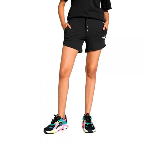 Puma  Pantalons Noir - SHORTS ESSENTIELS 5'' BANDES - S - Ref.