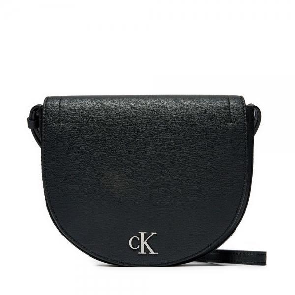Calvin Klein BORSA A TRACOLLA SADDLE22 MINIMAL MONOGRAM - UNICA Nero- Ref.