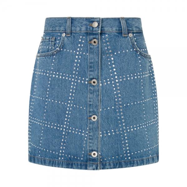 Pepe Jeans  Vestidos y Faldas Azul - FALDA MINI GLITTER - S - Ref.