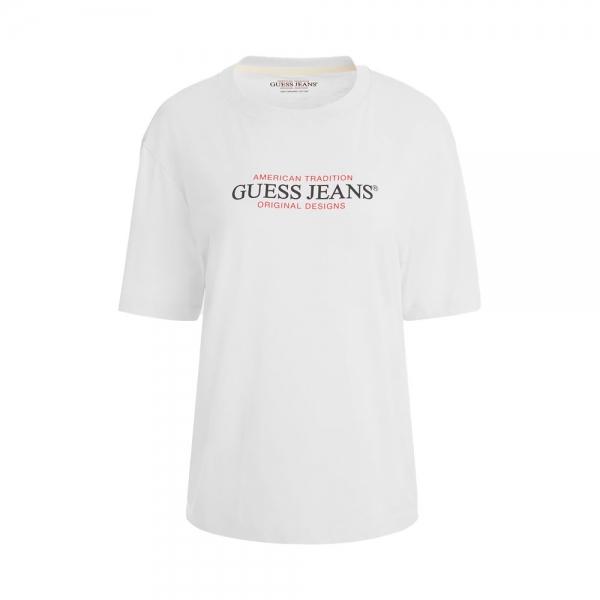 Guess  Camisetas, tops e polos Branco - T-SHIRT SOLTA TRADIÇÃO AMERICANA - XS - Ref.