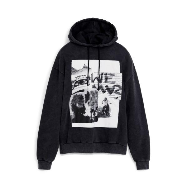 Desigual  Chaquetas, sudaderas y jerséis Negro - Sudadera collage motor - S - Ref.