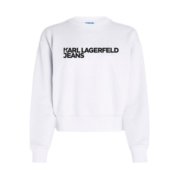 Karl Lagerfeld Jeans  Chaquetas, sudaderas y jerséis Blanco - SUDADERA CON EL LOGOTIPO DE KLJ - S - Ref.