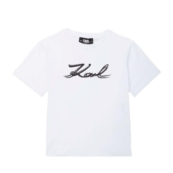 Karl Lagerfeld  Camisetas Branco - CAMISETA INFANTIL KARL SIGNATURE - 14 PARA - Ref.