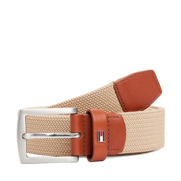 Tommy Hilfiger CINTURÓN TEXTURIZADO CON HEBILLA CUADRADA - 100 Beige- Ref.