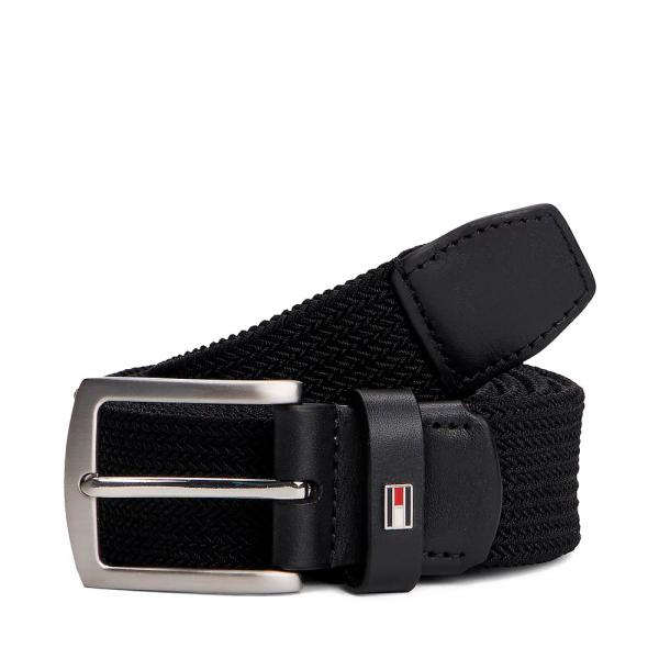 Tommy Hilfiger Cinturón texturizado con hebilla cuadrada - 85 Negro- Ref.