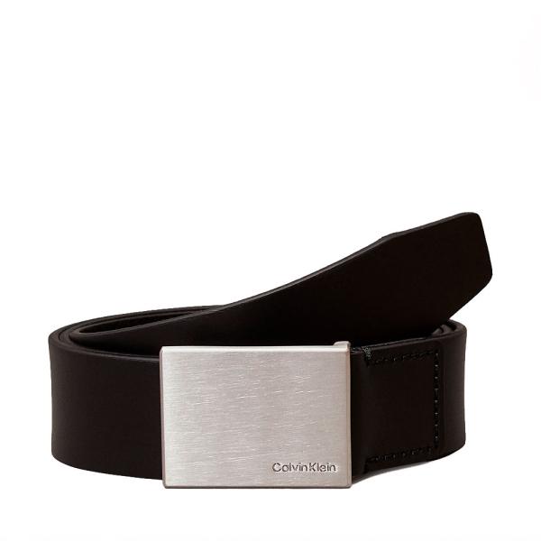 Calvin Klein LEDERGÜRTEL MIT PLAKETTE - 80 Schwarz- Ref.