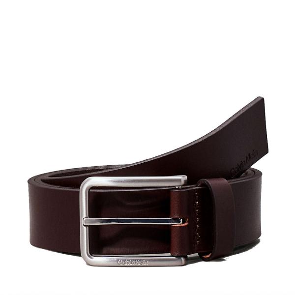 Calvin Klein CINTURÓN  WARMTH OILED GRAIN - 90 Marrón- Ref.
