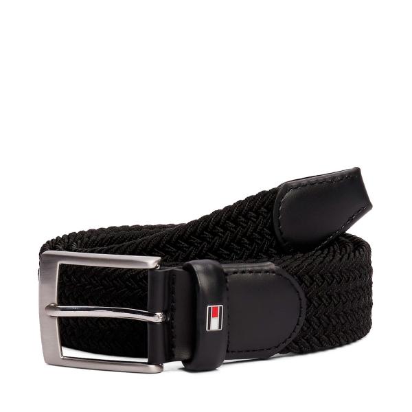 Tommy Hilfiger Cinto têxtil trançado elástico Adan tonal - 80 Preto- Ref.