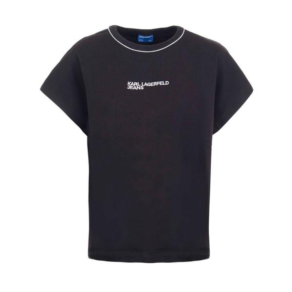 Karl Lagerfeld Jeans  T-shirt, top e polo Nero - Maglietta con logo Drapey - XS - Ref.