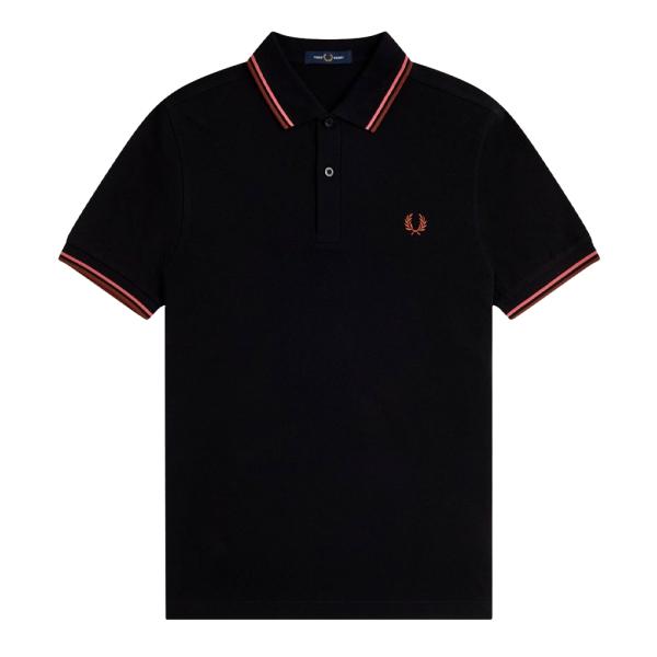 Fred Perry  Poloneses Preto - POLO M3600 COM PONTA DUPLA - Sim - Ref.