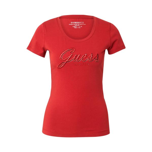 Guess  T-shirts, hauts et polos Rouge - T-shirt avec logo brodé - XS - Ref.