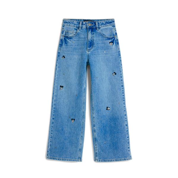 Desigual  Pantaloni Blu - Jeans Mickey Culotte - 38 - Ref.