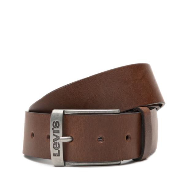 Levi's Cintura in pelle con fibbia con logo - 90 Marrone- Ref.