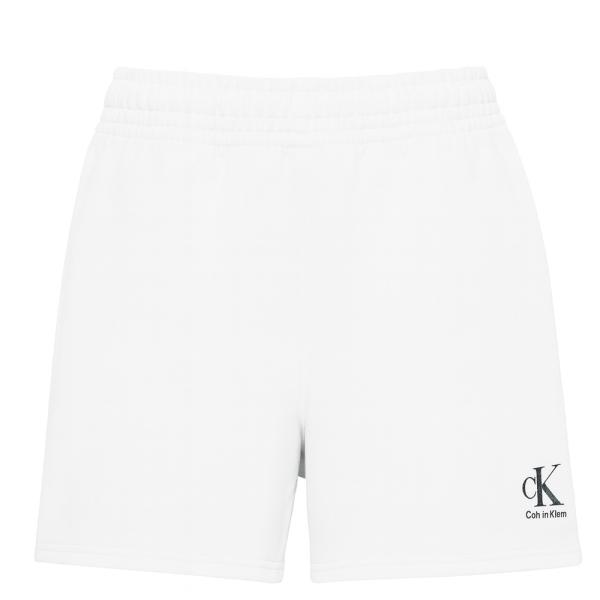 Calvin Klein Monogram logo French terry shorts , White, Size  - Ref.