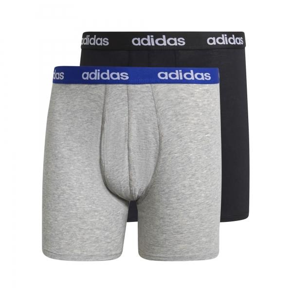 Adidas  Boxer Schwarz, Grau - Pack 2 Boxershorts Essentials Logo - S - Ref. GN2072
