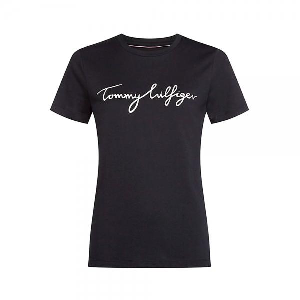 Tommy Hilfiger  Camisetas de manga curta Preto - CAMISETA HERITAGE CON LOGO - XS - Ref. WW0WW24967