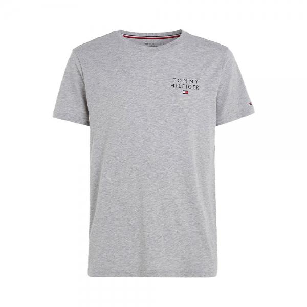 Tommy Hilfiger  T-shirts imprimés Gris - T-SHIRT AVEC LOGO BRODÉ - S - Ref. UM0UM02916