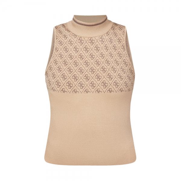 Guess  Camisetas, tops y polos Marrón - Camiseta Lise Coffe and Travertin - XS - Ref.