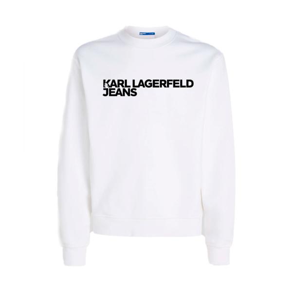 Karl Lagerfeld Jeans  Chaquetas, sudaderas y jerséis Blanco - SUDADERA CON EL LOGOTIPO DE KLJ - XL - Ref.