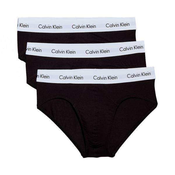 Calvin Klein Underwear  Unterwäsche Schwarz - 3er-Pack Slips - Cotton Stretch - XL - Ref.