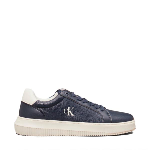 Calvin Klein Sneakers in pelle con suola spessa - 40 blu navy- Ref.