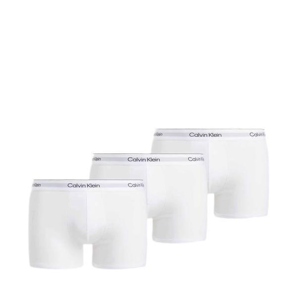 Calvin Klein Underwear 3-Pack Fitted Boxers - Icon Cotton Stretch , White, Size  - Ref.