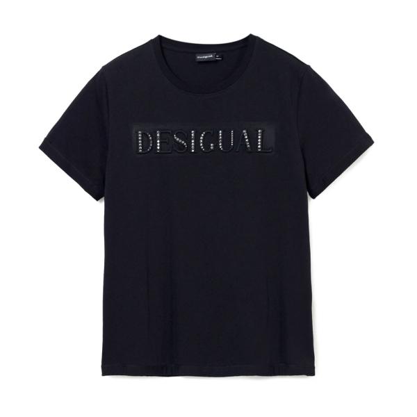Desigual  T-shirts, hauts et polos Noir - T-SHIRT LOGO 3D - S - Ref.