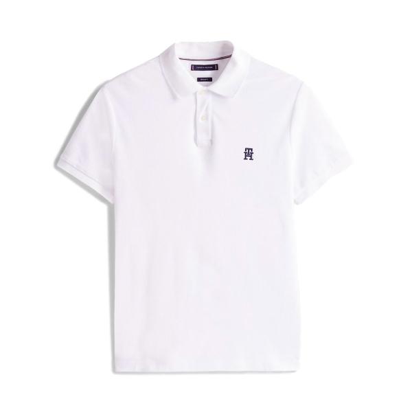 Tommy Hilfiger  Polos Bianco - Polo con monogramma TH vestibilità regolare - M - Ref.