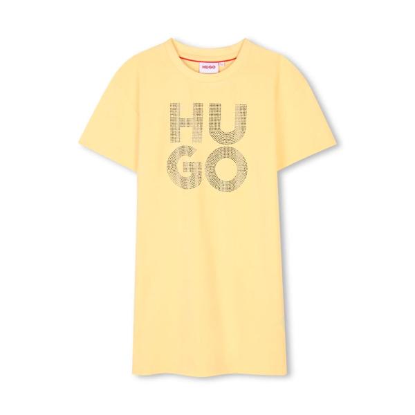 Hugo Boss  Kleider, Overalls und Jumpsuits Gelb - KINDERKLEID MIT STACKED LOGO - 14A - Ref.