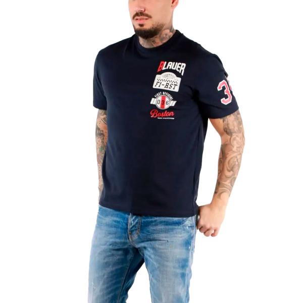 Blauer  T-Shirts Navy blau - T-SHIRT „RIDER JUDSON“ - XL - Ref.