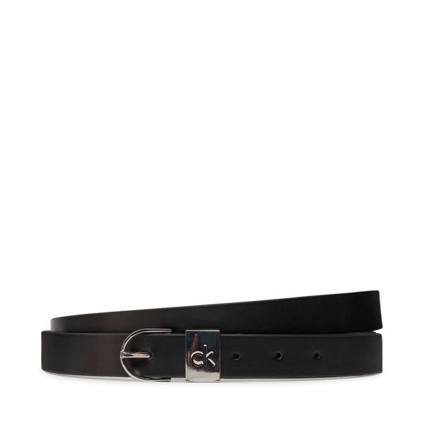 Calvin Klein CEINTURE À BOUCLE AVEC LOGO SUR LA BOUCLE - 80 Noir- Ref.