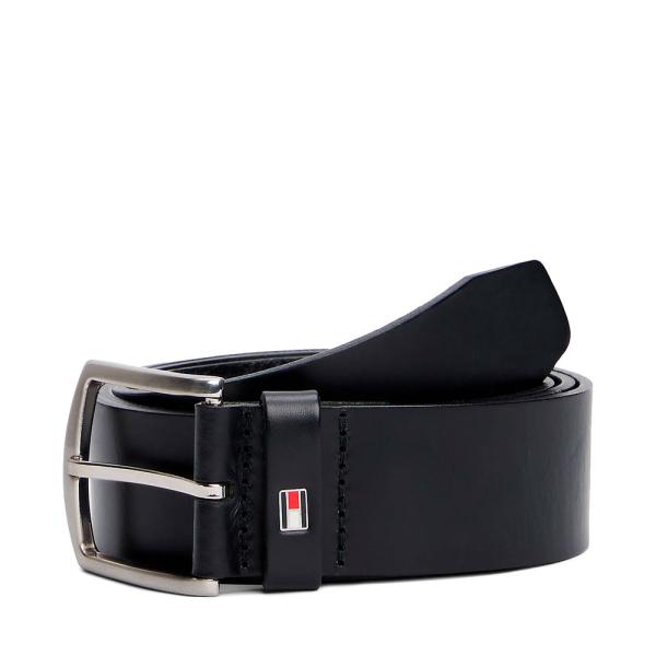 Tommy Hilfiger Cinto de couro Denton com logotipo - 100 Preto- Ref.