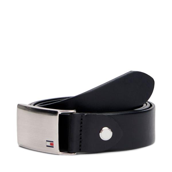 Tommy Hilfiger Cinto ajustável com placa de logotipo - 90 Preto- Ref.
