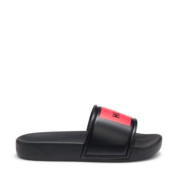 Hugo Boss Kids and Teens Logo Flip Flops , Black, Size  - Ref.