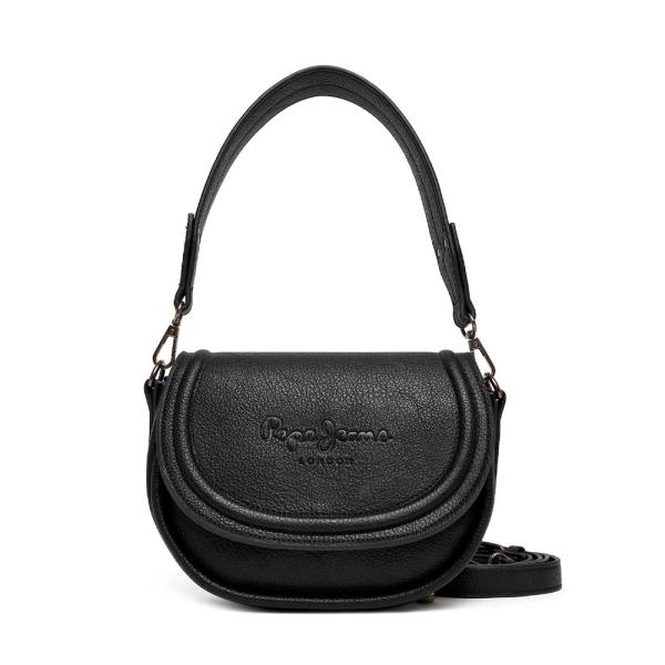 Pepe Jeans Sac en similicuir avec rabat - U Noir- Ref.