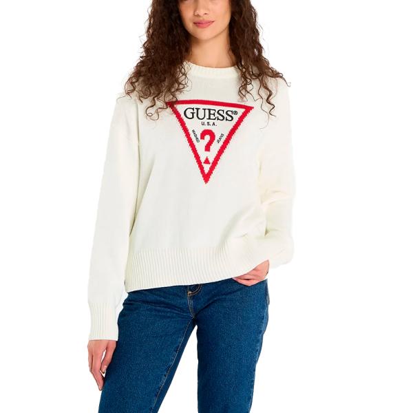 Guess  Strickjacken und Pullover Weiß - Großes Dreieck-Sweatshirt - XS - Ref.