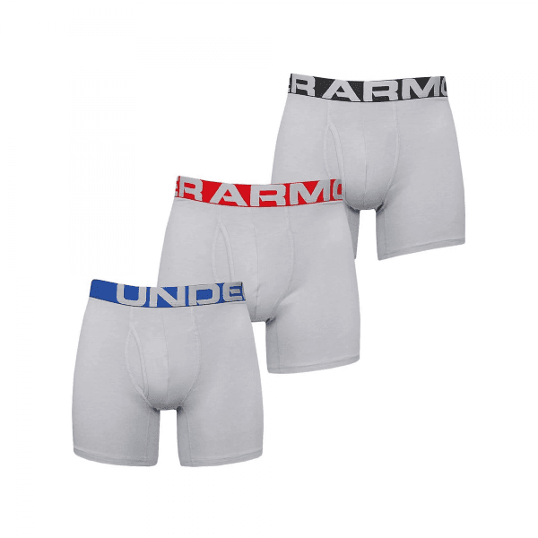 Under Armour  Boxer Grigio - Confezione di boxer Charged Cotton 6In 3 - S - Ref. 1363617