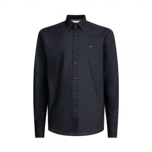 Tommy Hilfiger  T-shirts Noir - CHEMISE EN POPELINE DE COTON TH FLEX - S - Ref.