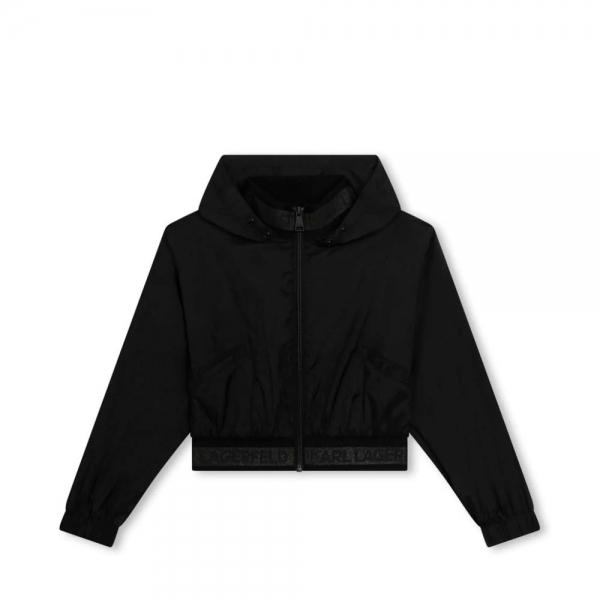 Karl Lagerfeld  Chaquetas Negro - CHAQUETA CON CAPUCHA NEGRO KIDS - 16A - Ref.