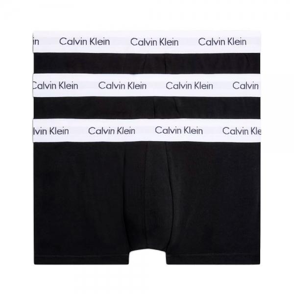 Calvin Klein Pack Of 3 Low-Rise Boxers - Cotton Stretch , Black, Size  - Ref.