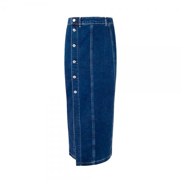 Pepe Jeans  Kleider Navy blau - MIDI-ROCK - S - Ref.