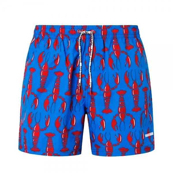 Pepe Jeans  Badebekleidung Rot, Blau - BERMUDA-BADEANZUG MIT HUMMER-PRINT - S - Ref.