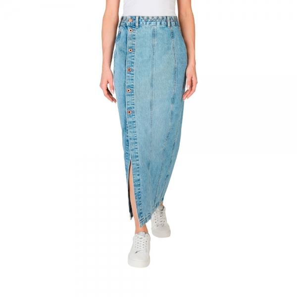 Pepe Jeans  Vestidos e saias Azul - SAIA EMBRO MIDI - XS - Ref.