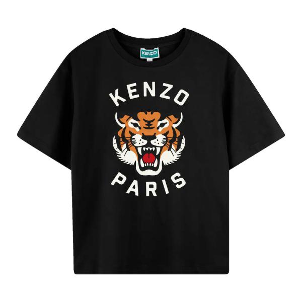 Kenzo Kids  Magliette Nero - T-SHIRT CON ILLUSTRAZIONE FRONTALE BAMBINI - 12A - Ref.