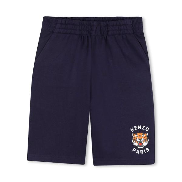 Kenzo Kids  Pantalons Bleu marine - Short à logo pour enfants - 14A - Ref.