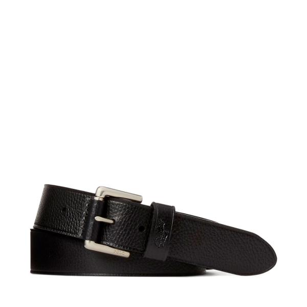 Ralph Lauren CEINTURE EN CUIR DE PONEY SIGNATURE - 34 Noir- Ref.