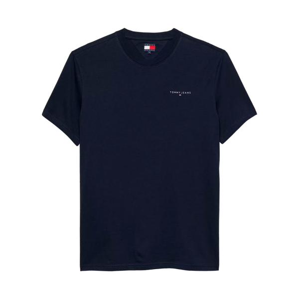 Tommy Hilfiger  Camisetas y camisas Azul Marino - Camiseta slim con logo lineal - M - Ref.