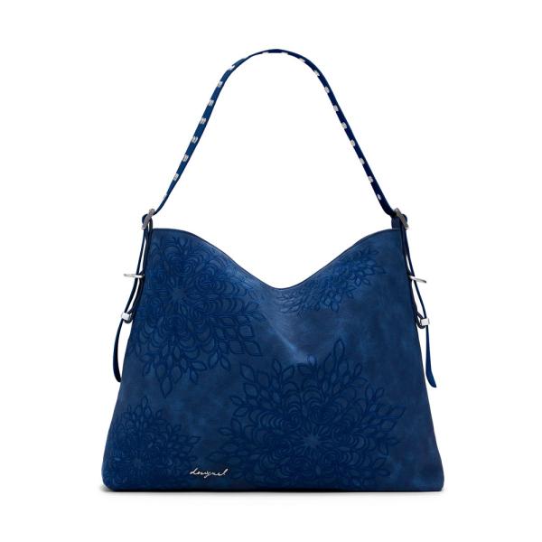 Desigual Borsa a tracolla media con rilievo mandala - U Blu- Ref.